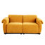 Longueur de 68,5 po, canapé modulaire tendance, structure en fer, canapé en chenille, jaune, convient au salon, à la chambre à coucher-125543566