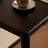 Solid wood minimalist modern black desk