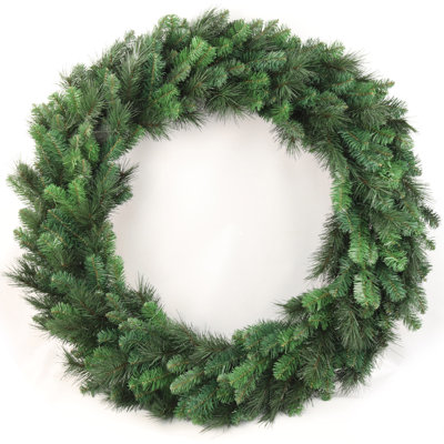 48" Deluxe Evergreen Double Wreath - Indoor/Outdoor Holiday Decor