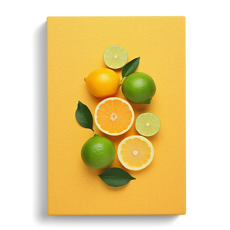 Citrus Fruits Minimalism - Wrapped Canvas, 60cm H x 40cm W x 3cm D