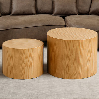 Ensemble de 2 tables basses gigognes avec pieds antidérapants Nesting