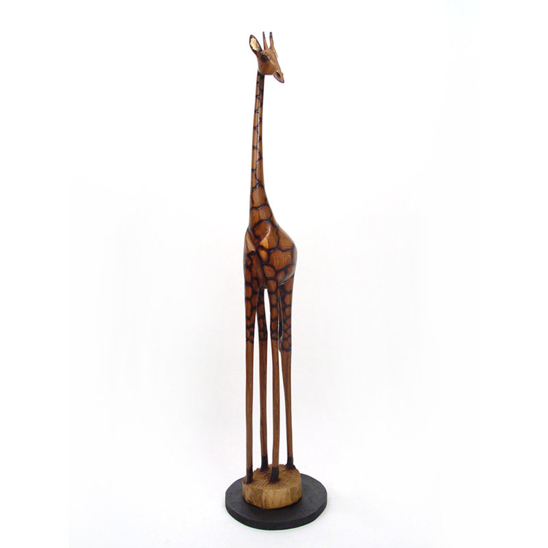 Olivewood Giraffe, 16" H x 3" W x 2" D