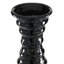 Vase décoratif en céramique noir avec texture ondulée