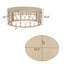 Table basse d'extérieur, tissé, P 24,25 po x l 31,54 po, H 15,5 po, brun, capacité de poids de 225 lb, tissage maximal