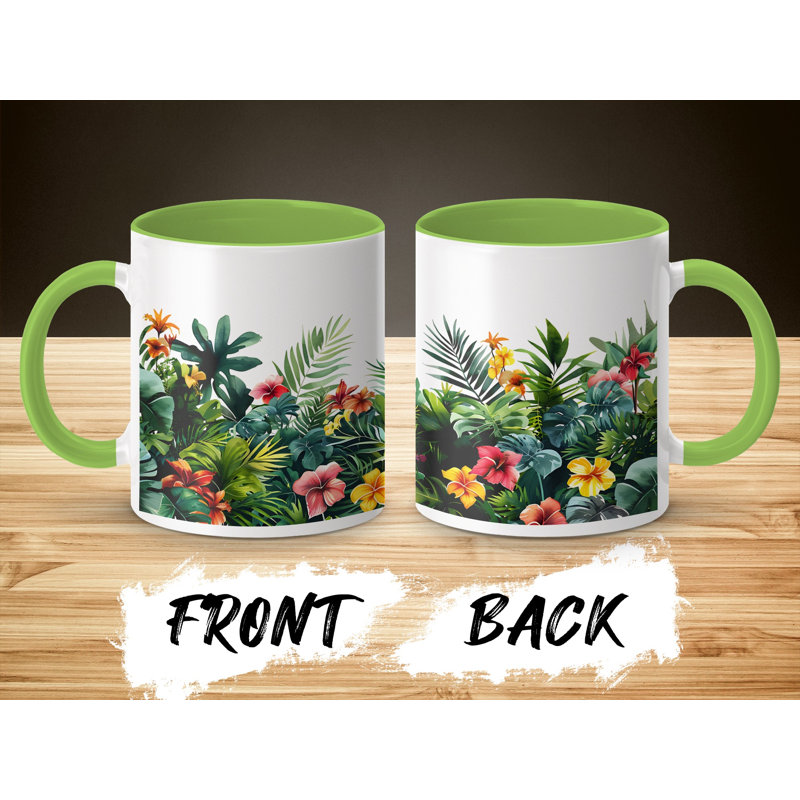 Ceramic Coffee Mug, Light Green