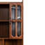 Bureau d'ordinateur d'angle en L avec tiroirs, bibliothèque et huche - bureau d'étude 2-en-1-1395678201