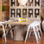 Jansen 96-Inch Rectangular Light Wash Reclaimed Pine Double Pedestal Dining Table
