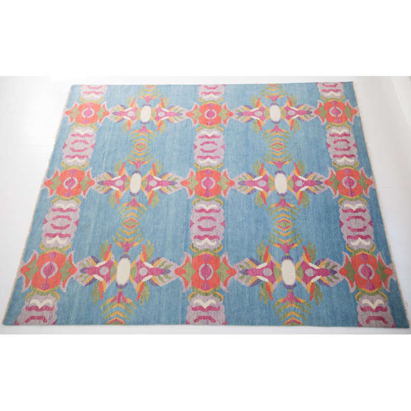 Evie Hand Knotted Wool Abstract Area Rug, Rectangle 12' x 15'