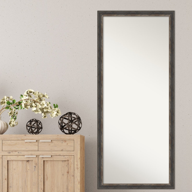 Shildon Flat Mirror, Charcoal, 64" x 28"