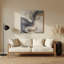 Art mural abstrait en métal gris 86-743862774