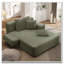 Chaise longue en velours côtelé avec 3 coussins-40815528