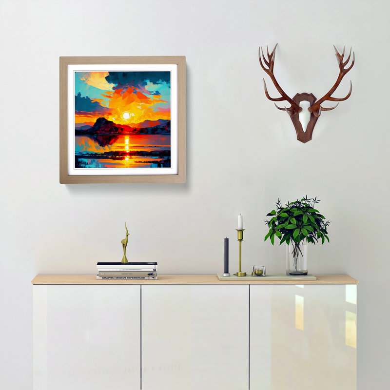 Sunrise Fauvism - Framed Print, Oak