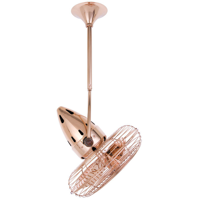 13" Jarold 3 Blade Ceiling Fan, Polished Copper