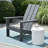 Weather-Resistant Outdoor Adirondack Chair，Gray