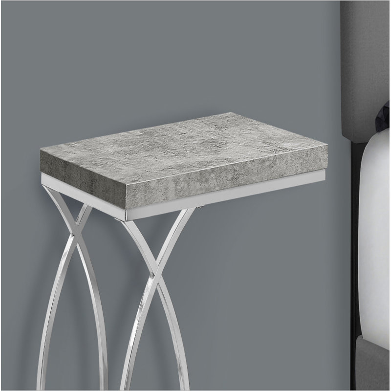 Table d'appoint, en forme de C, bout, côté, collation, salon, chambre à coucher, Gris