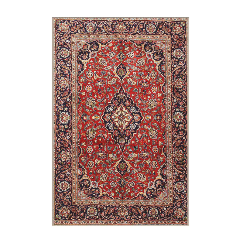 Tapis traditionnel rouge / noir Proietti, Rectangle 4 pi x 6 pi