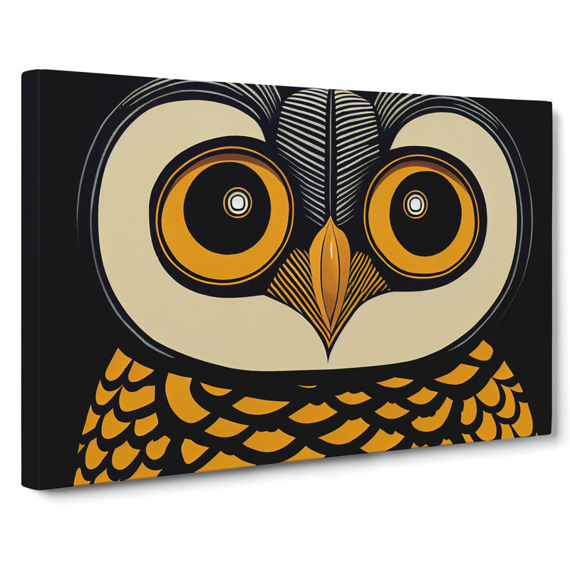 Owl Art Vintage Vol.2 Abstract - Wrapped Canvas, 35cm H x 50cm W x 3cm D