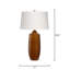 Toffee Ceramic Table Lamp, Cider Brown