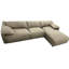 Canapé modulaire rembourré 3 pièces contemporain brun clair