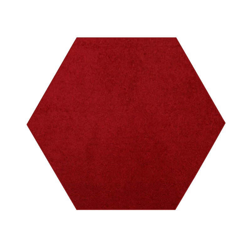 Modern Plush Pet and Kids Friendly Solid Color Red Area Rugs, Stain & Fade Resistance, Perfect for Living Room, Dining Room, Bedroom, Playroom and Kidsroom, Event, Wedding, Ambernique Binded Rug