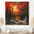 Toile avec cadre flottant or