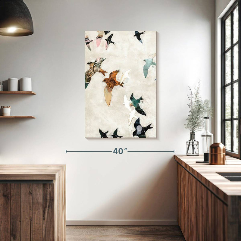 Brampt Abstract Birds I, 39" H x 26" W