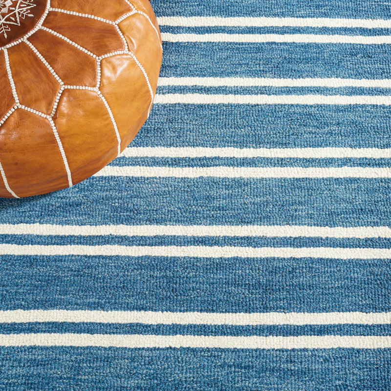 Mclaughlin Hand Tufted Wool And Cotton With Latex Striped Rug, Rectangle 3' x 5'