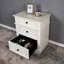 Radelange 3 - Drawer Solid Wood Nightstand with USB-111971479