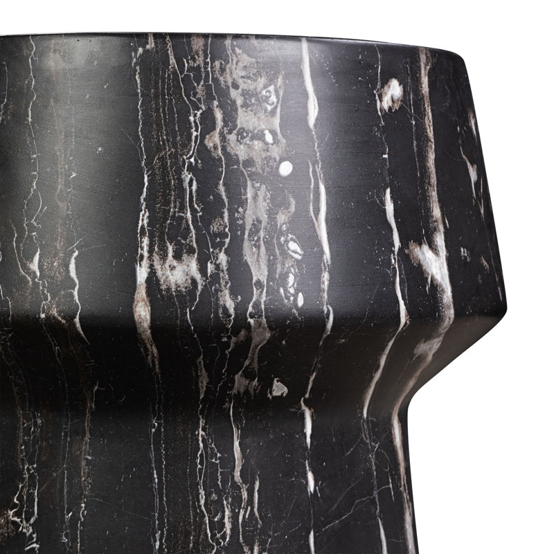 Table d'appoint en béton Zyra, Noir