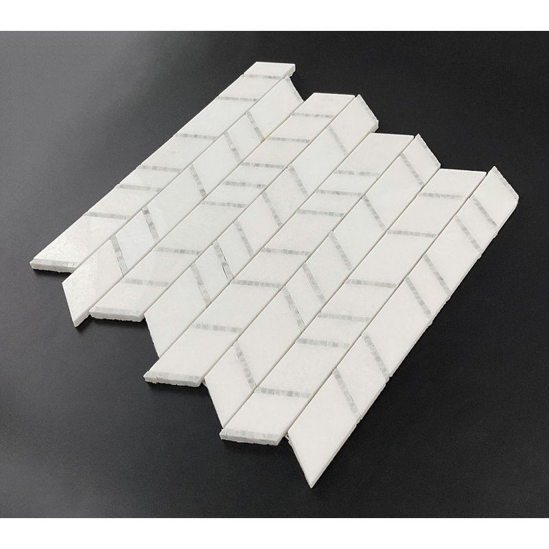 Marble Random Wall & Floor Tile, Thassos White / White Carrara