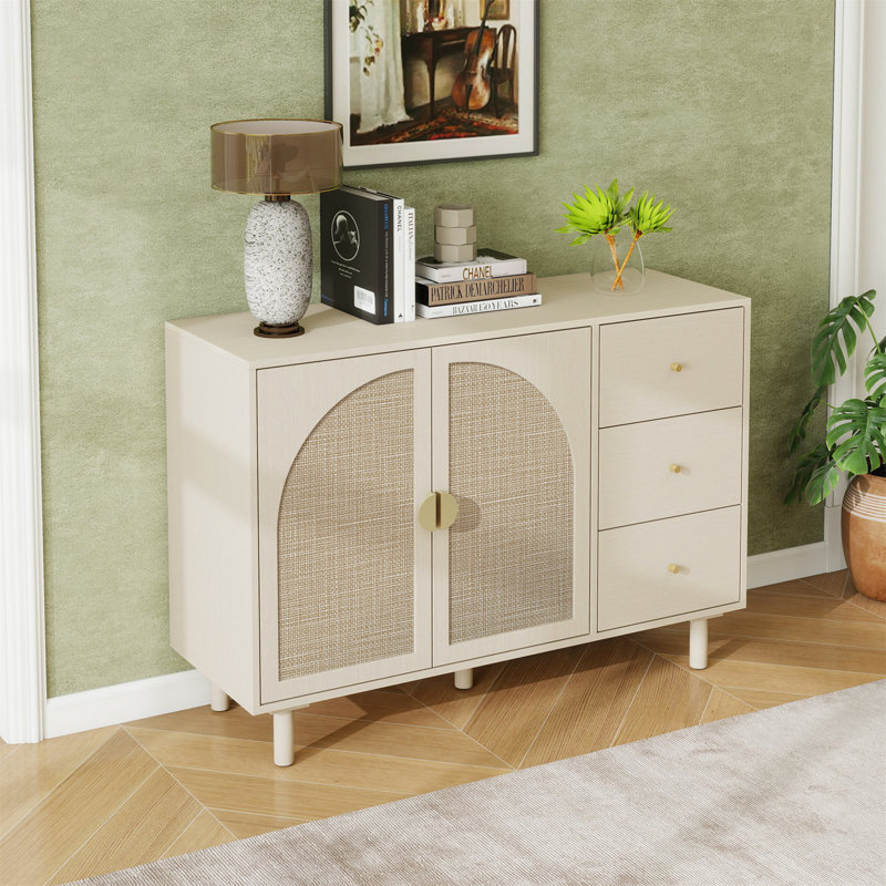 2 Door 3 Drawer Cabinet, Natural