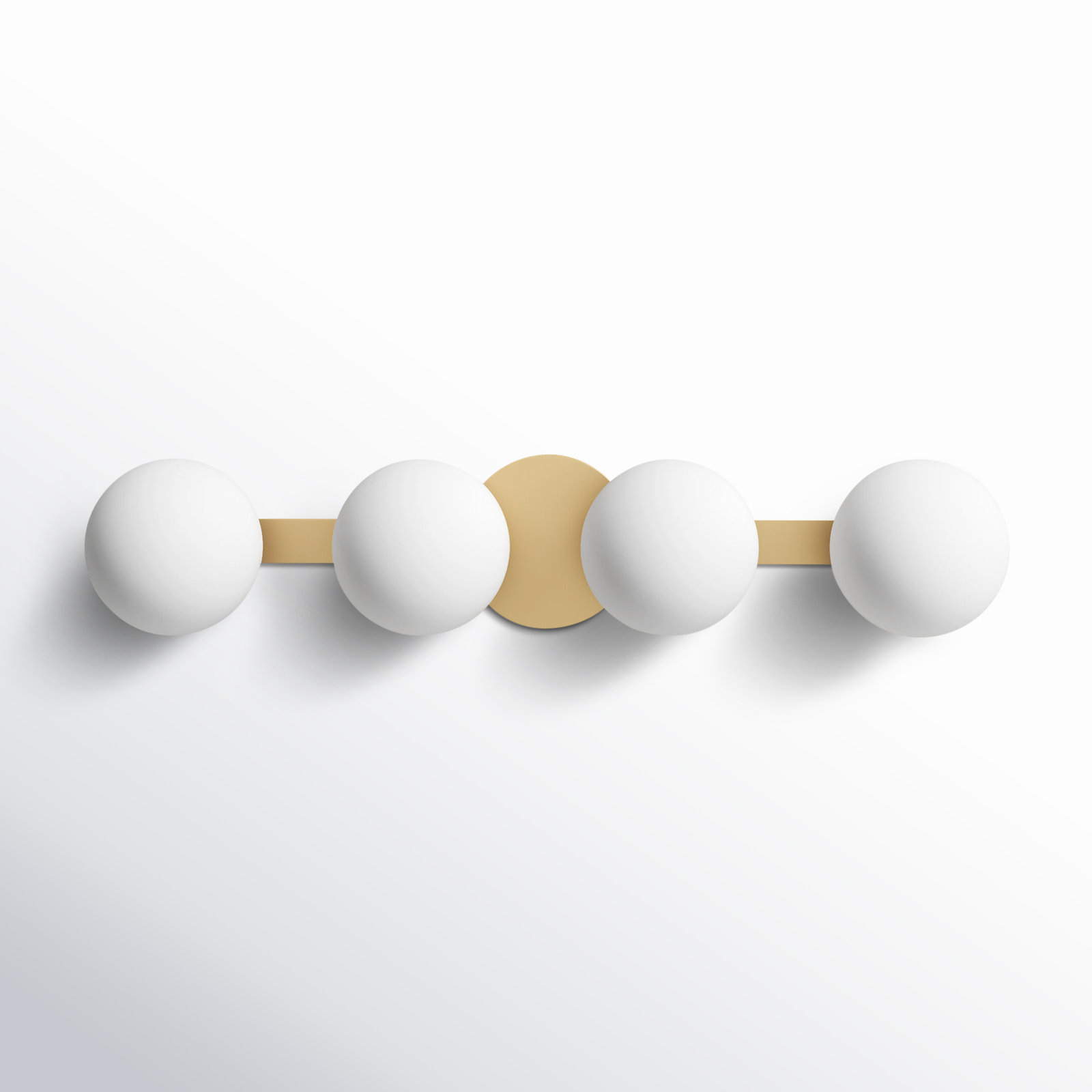 Samson 4 Light Vanity Light, Aged Brass