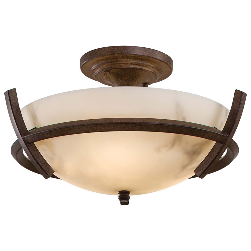 Puente Glass Semi Flush Mount