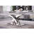 48" Rectangle Coffee Table with Silver Stainless Steel Base