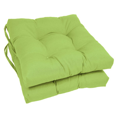 16-Inch Solid Twill Square Tufted Chair Cushions