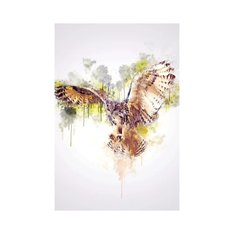 Owl by Cornel Vlad - Wrapped Canvas Painting, 30.48cm H x 20.32cm W x 1.905cm D