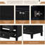 Base de meuble-lavabo noir 30 po, bois massif et armoire avec portes et tiroir, multifonctionnel, tablette réglable, base moderne requise, noir-1831814542