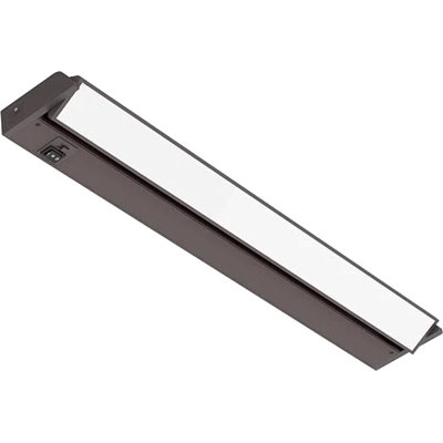 Inlight 24-inch Swivel LED Under Cabinet Lights, Glass Lens, Selectable White 2700K/4000K/5000K, Dimmable with Wall Dimmers, Bronze Finish, IN-0202-3-BZ