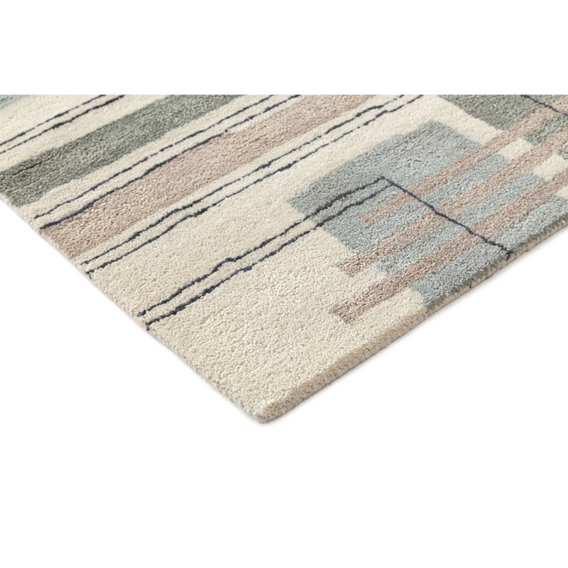 Tapis d'intérieur en laine touffeté à la main Palomina, Tapis de couloir 2 pi 6 po x 8 pi