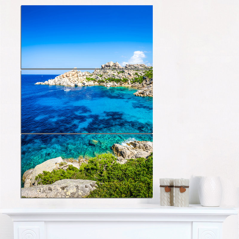 Turquoise Water Coastal Landscape Canvas Print, 28x36