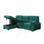 Canapé-lit modulaire réversible 97,5 po en velours vert-540788337
