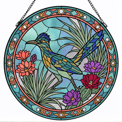 Stained Glass Stained Glass Window Panel，7.8H