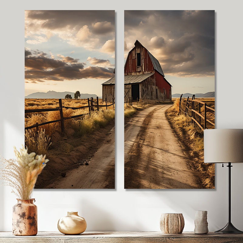 Morton - architecture granges, art mural, 32" H x 32" W, Wrapped Canvas, Does Not Apply