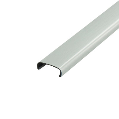 Outwater Plastics 2413-Bru/C Brushed Chrome 5/8'' Abs And Mylar Plastic U-Channel/C-Channel 36 Inch Lengths (Pack Of 4)