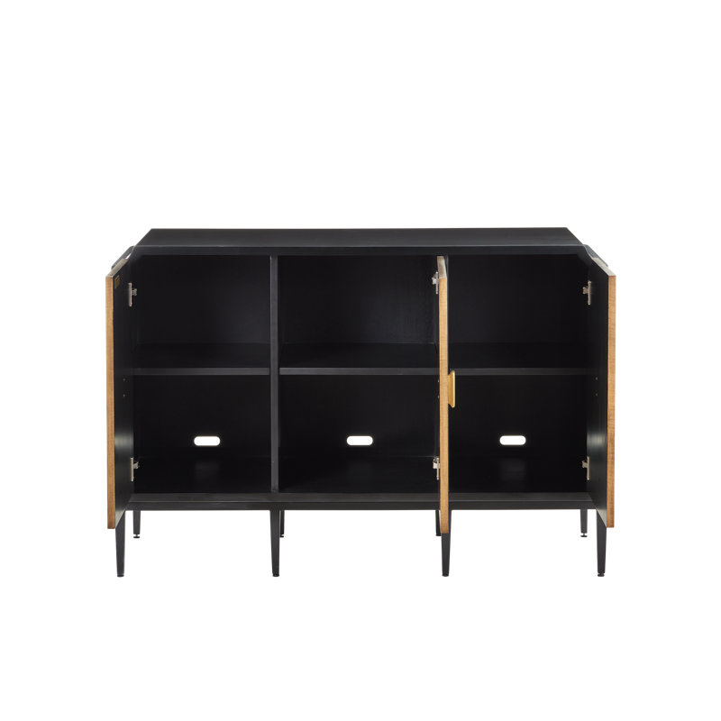 Armoire décorative en bois massif à 3 portes Kallista