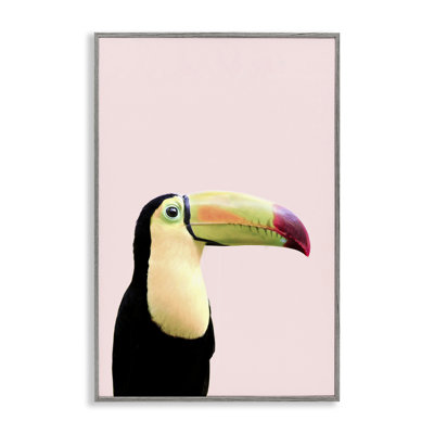 Pastel Toucan on Pink Giclee Art by Sisi and Seb