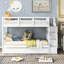 Lit superposé Twintwin avec lit gigogne et escalier de construction blanche - intérieur spacieux-1594991991