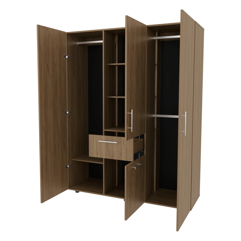 Armoire naturelle avec rangement à un tiroir