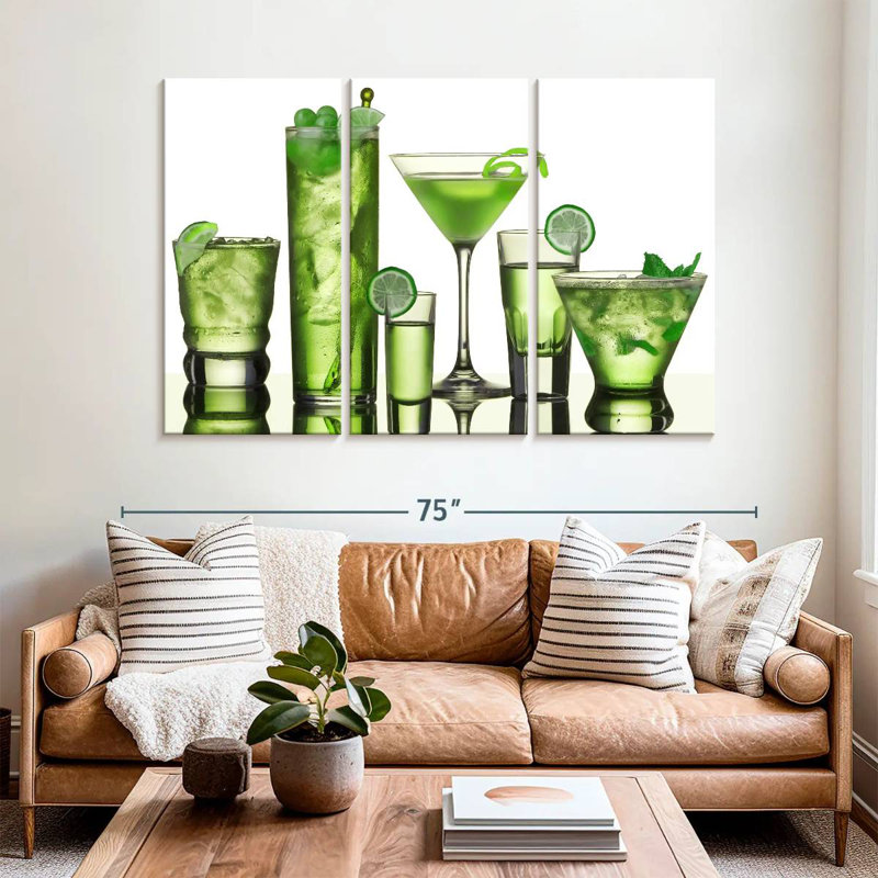  «Green Lime Cocktail», H 42 po x l 65 po