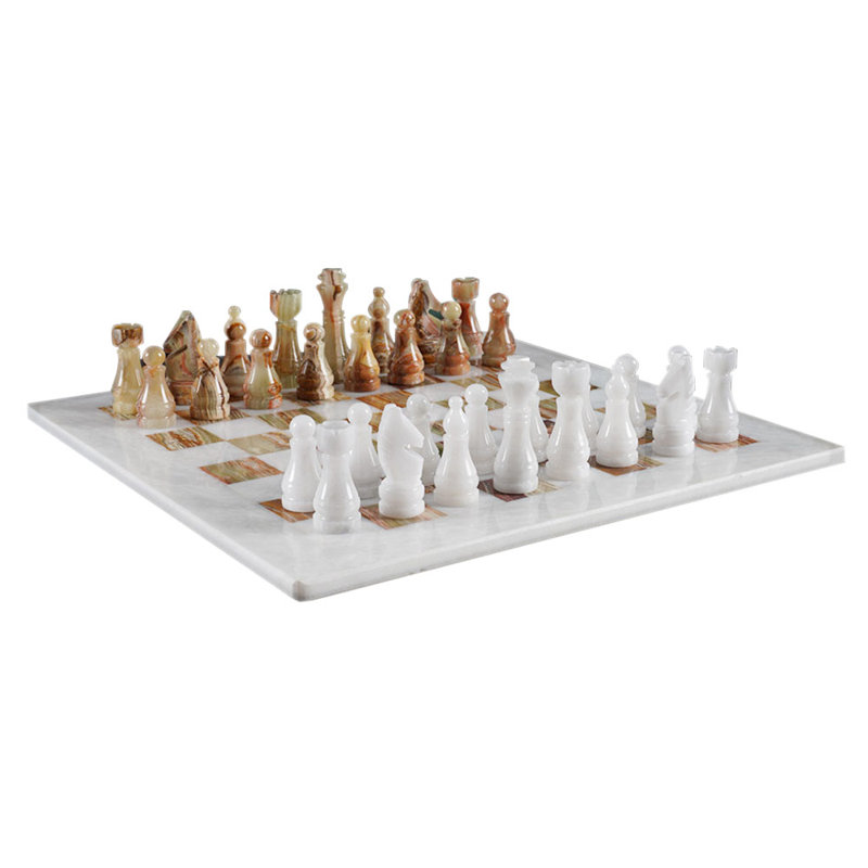 RADICALn Marble Onyx Chess, White/Green Onyx